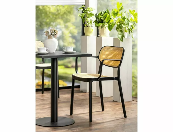 Бар стол Pub K, черен - Image 3