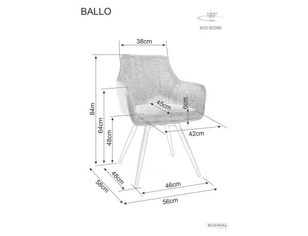 Стол Ballo Brego в черно - Image 3
