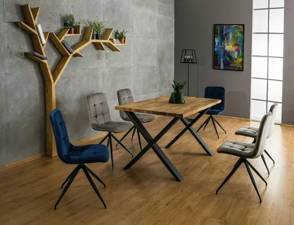 Стол Texo Velvet, тъмносин - Image 4