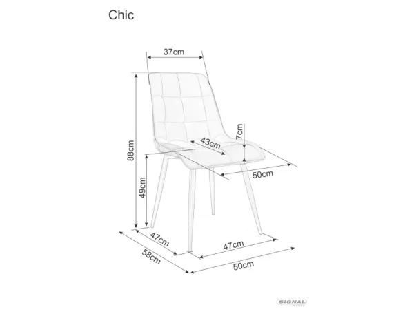 Стилен стол Chic Brego в черно - Image 3