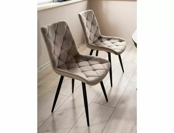 Стол Ralph от велур, цвят бордо - Image 4