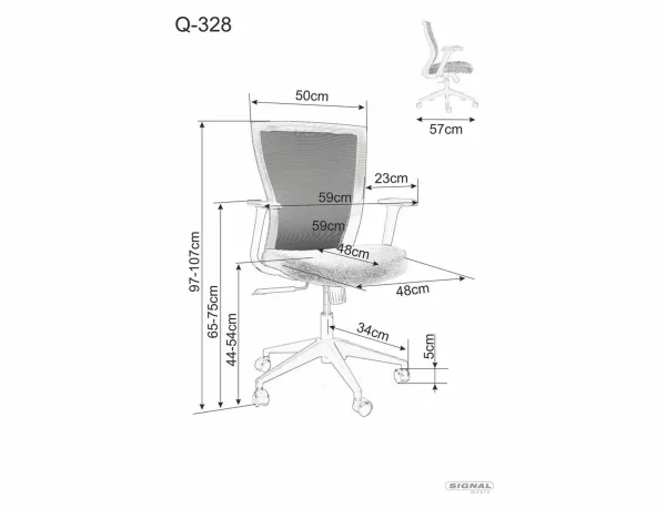 Офисен фотьойл Q-328, черен - Image 4