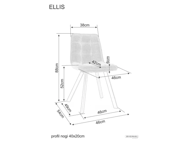 Стол Ellis Bjorn в цвят бял - Image 3