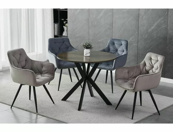 Стол Mango Velvet в цвят манго - Image 2