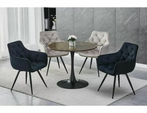 Стол Mango Velvet в цвят манго - Image 3