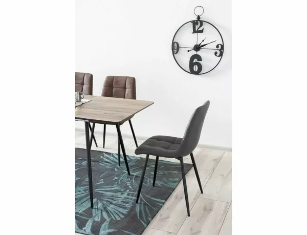Тапициран трапезен стол с метални крака Look / Луук 43×50×86 – Сив - Image 2