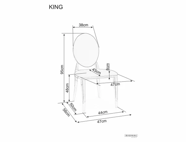 Стол King Velvet в цвят кралско синьо - Image 7