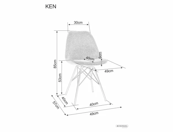 Стол Ken Brego в цвят бежов - Image 2