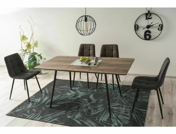 Тапициран трапезен стол с метални крака Look / Луук 43×50×86 – Сив - Image 3