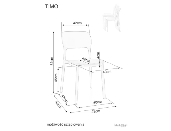 Стол Тимо в черен цвят - Image 7