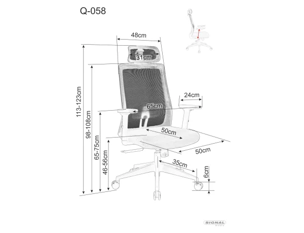 Офисен фотьойл Q-058 черен - Image 6