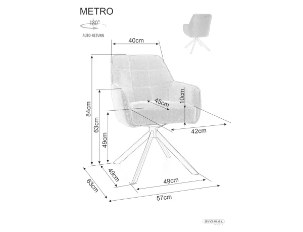 Стол Metro Bjorn в черно - Image 10