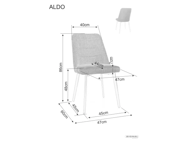 Стол Aldo Brego в цвят бордо - Image 4