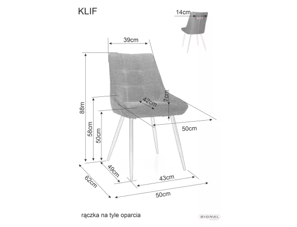 Стол Klif Bjorn в цвят бял - Image 3