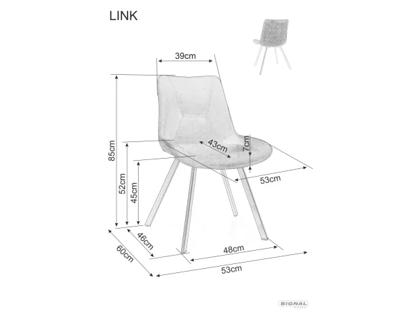 Стол Link в черен цвят - Image 4