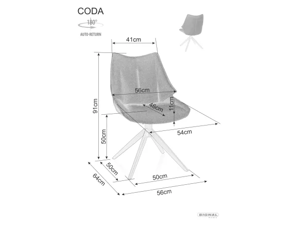 Стол Coda Vardo в цвят бордо - Image 3