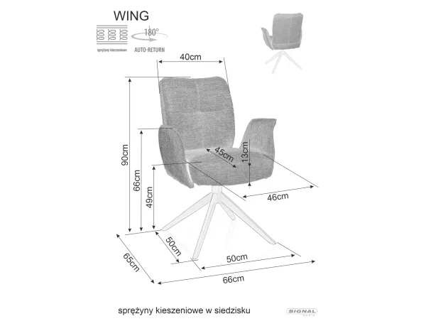 Стол Wing Brego в цвят бяло - Image 8