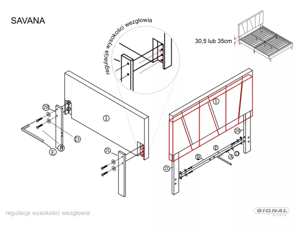 Легло Савана Велвет, кафяво - Image 5