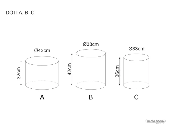 Пуф Доти B Велюр Кафяв - Image 3