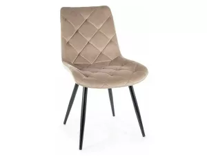 Стол Ralph от велур, цвят бордо