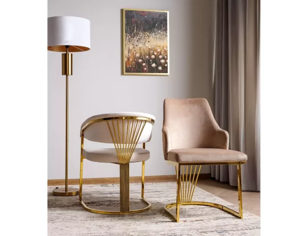 Стол Alure Velvet в кадифе, цвят бордо - Image 4