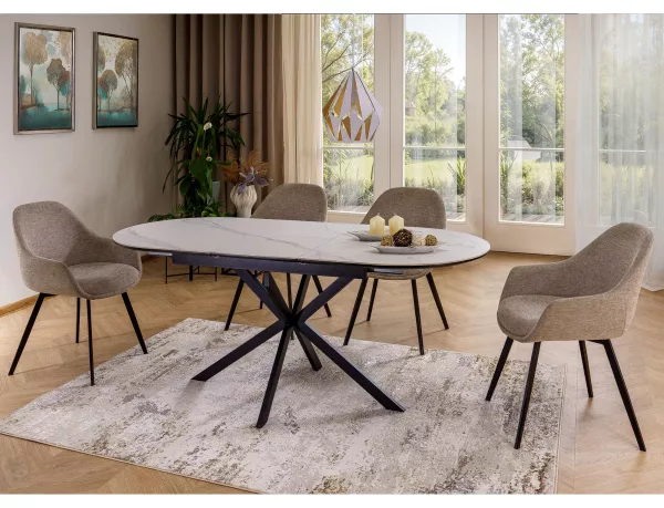 Трапезна маса Gaston Ceramic 140 бяла - Image 2