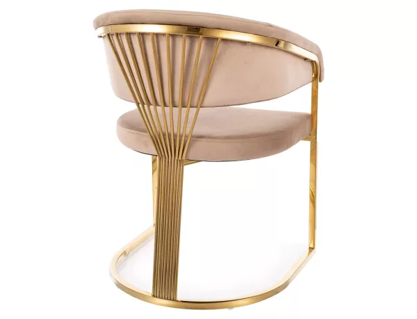 Стол Crown Velvet в кадифе, цвят бордо - Image 2