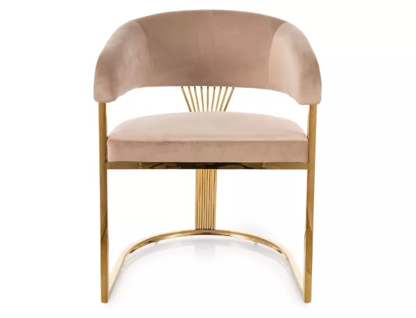 Стол Crown Velvet в кадифе, цвят бордо - Image 3