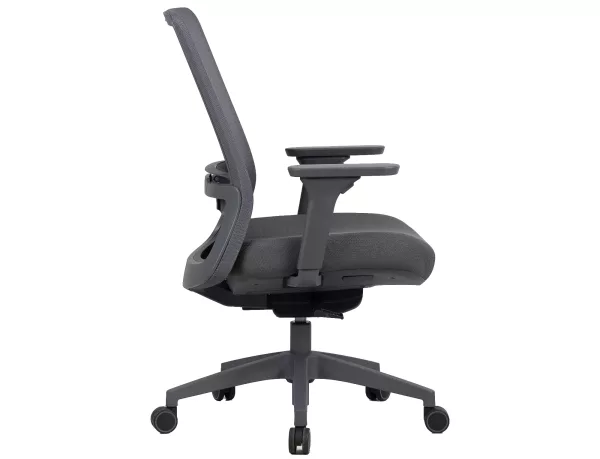 Офисен въртящ се фотьойл Q-718 сив - Image 3