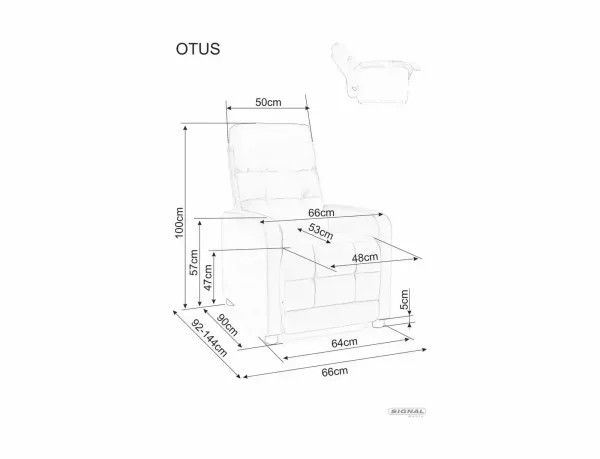 Разтегателен фотьойл Otus Brego розов - Image 5