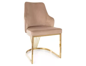 Стол Alure Velvet в кадифе, цвят бордо