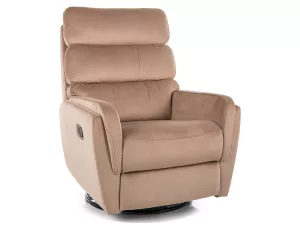 Разтегателен фотьойл Argos Velvet розов