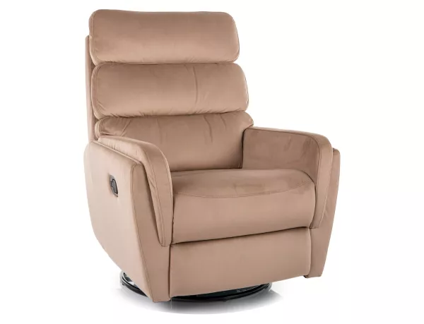 Разтегателен фотьойл Argos Velvet розов