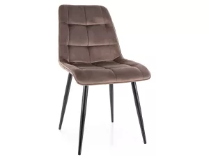 Стилен стол Chic Velvet в кадифе, цвят бордо