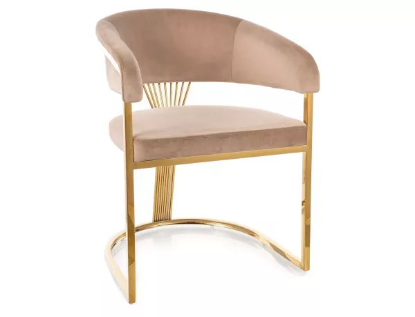 Стол Crown Velvet в кадифе, цвят бордо