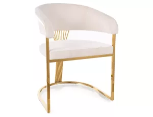 Стол Crown Velvet в кадифе, цвят бордо