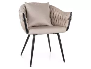 Стол Nuvo Velvet, кадифе, черен
