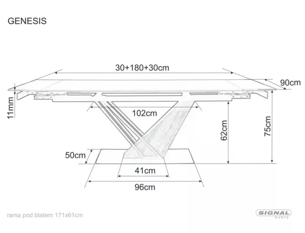 Маса Genesis Legno дърво кафява - Image 6