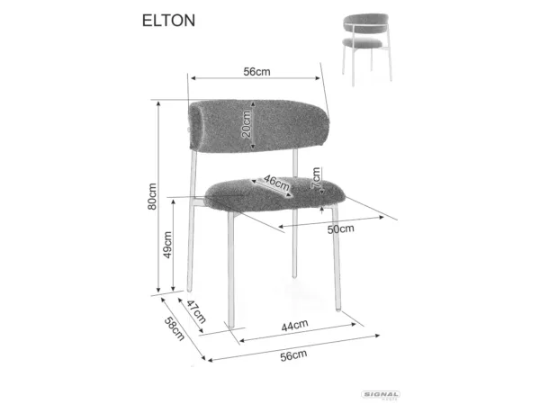 Стол Elton Brego в цвят бяло - Image 3