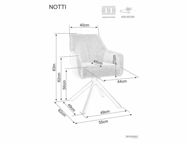 Стол Notti Brego в цвят бяло - Image 5