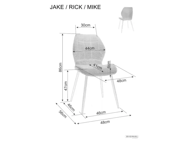 Стол Jake от велур, цвят бордо - Image 5
