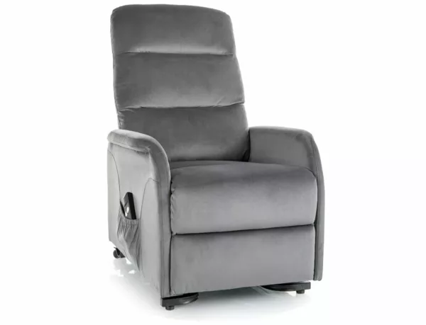Разтегателен фотьойл Kronos Velvet розов - Image 6