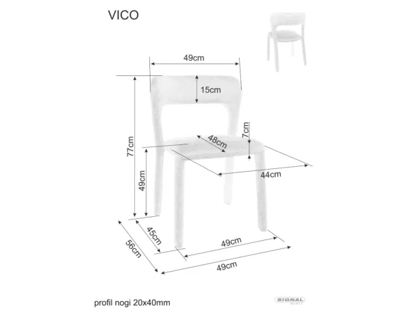 Стол Vico Wind в цвят бял - Image 4