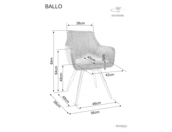 Стол Ballo Brego в черно - Image 11