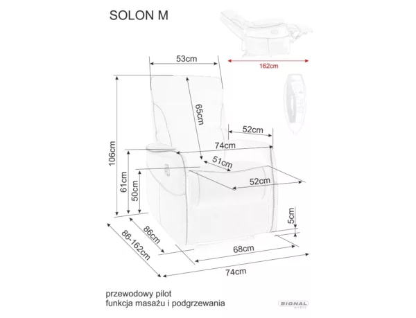 Разтегателен фотьойл Solon M Brego розов - Image 8