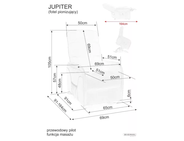 Разтегателен фотьойл Jupiter M Velvet розов - Image 6