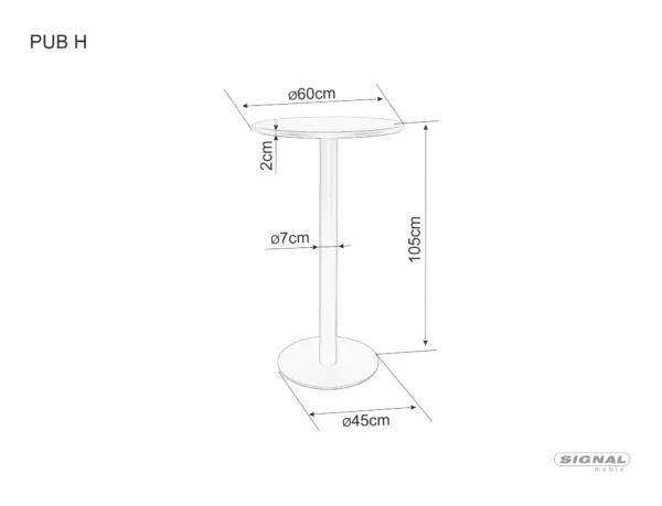 Бар стол Pub H, черен - Image 3