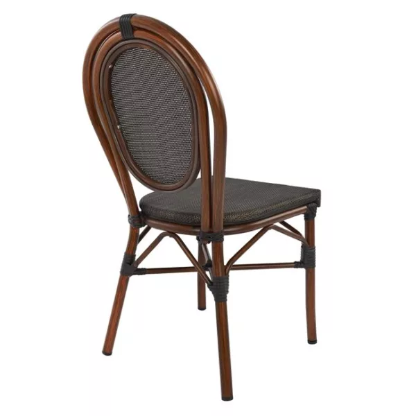 Алуминиев стол с бамбуков вид Brown с текстил 40,5x56,5x89,5 cm - Image 5