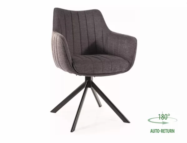 Кресло с кадифена тапицерия Azalia/  Азалия 119x92x71см – Сив - Image 9