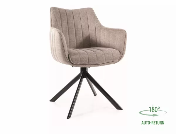Кресло с кадифена тапицерия Azalia/  Азалия 119x92x71см – Светлобежово - Image 10